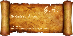 Gyémánt Áron névjegykártya